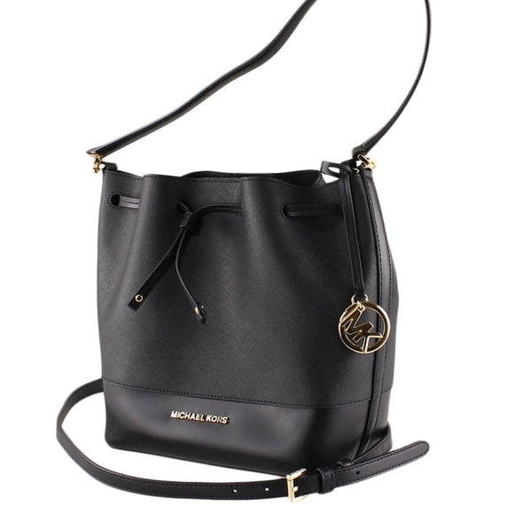 Michael Kors Trista Medium Bucket Bag Le Black - Picture 4 of 8